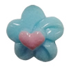 Resin Cabochons, No Hole Headwear & Costume Accessory, Flower, The other side is Flat 14mm, Sold by Bag