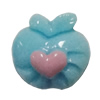 Resin Cabochons, No Hole Headwear & Costume Accessory, Apple, The other side is Flat 14x14mm, Sold by Bag