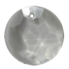 Transparent Acrylic Pendant, Faceted Flat Round 20mm Hole:0.5mm Sold by Bag 