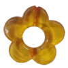 Transparent Acrylic Bead, Flower 30mm Hole:1mm Sold by Bag 
