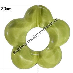 Transparent Acrylic Bead, Flower 20mm Hole:1mm Sold by Bag 