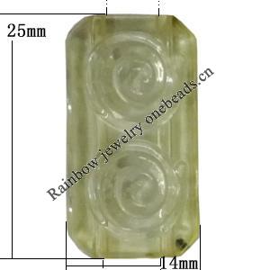 Transparent Acrylic Connector, 25x14mm Hole:1mm Sold by Bag 