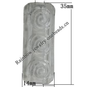 Transparent Acrylic Connector, 35x14mm Hole:1mm Sold by Bag 