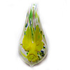 Inner Flower Lampwork Pendant, Leaf 60x31mm Hole:About 5mm, Sold by PC