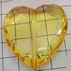 Transparent Acrylic Beads, Heart 40x39mm Hole:2mm, Sold by Bag 