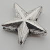 Bead Zinc Alloy Jewelry Findings Lead-free, Star 13mm Hole:1mm, Sold by Bag
