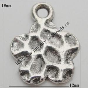 Pendant Zinc Alloy Jewelry Findings Lead-free, 16x12mm Hole:2mm, Sold by Bag