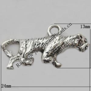 Pendant Zinc Alloy Jewelry Findings Lead-free, 24x13mm Hole:2mm, Sold by Bag