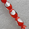 Silver Foil Lampwork Beads, Oval 11x16mm Hole:1.5mm, Sold by PC