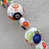 Lampwork Beads, Flat Round 20mm Hole:About 1.5mm, Sold by PC