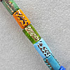 Lampwork Beads, Mix Color, Column 11x16mm Hole:About 1.5mm, Sold by Group