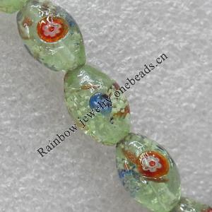Luminous Lampwork Beads, Oval 11x16mm Hole:About 1.5mm, Sold by PC