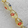 Luminous Lampwork Beads, Oval 11x16mm Hole:About 1.5mm, Sold by PC