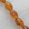 Luminous Lampwork Beads, Oval 11x16mm Hole:About 1.5mm, Sold by PC