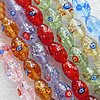 Luminous Lampwork Beads, Oval 11x16mm Hole:About 1.5mm, Sold by Group