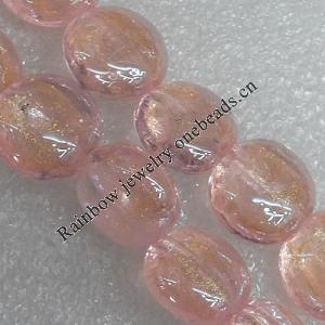 Lampwork Beads, Flat Round 15mm Hole:About 1.5mm, Sold By PC