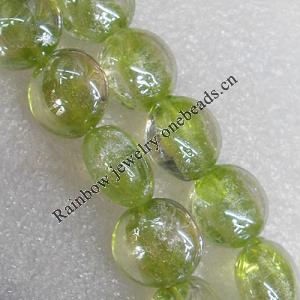 Lampwork Beads, Flat Round 15mm Hole:About 1.5mm, Sold By PC