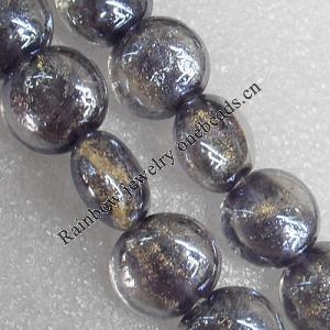 Lampwork Beads, Flat Round 15mm Hole:About 1.5mm, Sold By PC