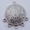 Connector Zinc Alloy Jewelry Findings Lead-free, 24x26mm Hole:1.5mm, Sold by Bag