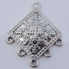 Connector Zinc Alloy Jewelry Findings Lead-free, 25x30mm Hole:1.5mm, Sold by Bag