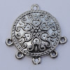 Connector Zinc Alloy Jewelry Findings Lead-free, 25x27mm Hole:1.5mm, Sold by Bag