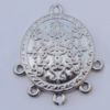 Connector Zinc Alloy Jewelry Findings Lead-free, 24x29mm Hole:1.5mm, Sold by Bag