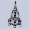 Connector Zinc Alloy Jewelry Findings Lead-free, 23x49mm Hole:2mm, Sold by Bag