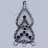 Connector Zinc Alloy Jewelry Findings Lead-free, 22x54mm Hole:2mm, Sold by Bag