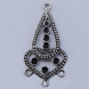 Connector Zinc Alloy Jewelry Findings Lead-free, 24x49mm Hole:2mm, Sold by Bag