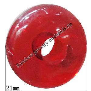 Transparent Acrylic Bead, Donut 21x8mm Hole:6mm Sold by Bag 