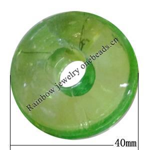 Transparent Acrylic Bead, Donut 40x16mm Hole:12mm Sold by Bag 