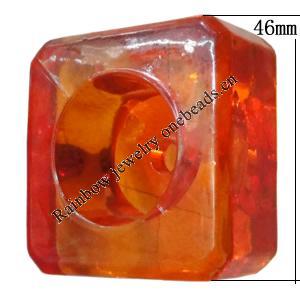Transparent Acrylic Bead, 46x22mm Hole:6mm Sold by Bag 