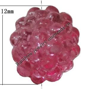 Transparent Acrylic Bead, 12mm Hole:1mm Sold by Bag 