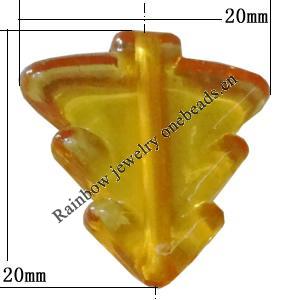 Transparent Acrylic Bead, 20x20mm Hole:1mm Sold by Bag 