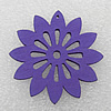 Wooden Pendant / charm，Flower 40x2.5mm, Hole:About 1mm, Sold by Group