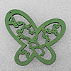 Wooden Pendant / charm，Butterfly 43x47x2.5mm, Hole:About 1.5mm, Sold by Group