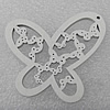 Wooden Pendant / charm，Butterfly 43x47x2.5mm, Hole:About 1.5mm, Sold by Group