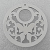 Wooden Pendant / charm，Flat Round 44x2.5mm, Hole:About 1.5mm, Sold by Group