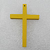 Wooden Pendant / charm，Cross 29x43x2.5mm, Hole:About 1mm, Sold by Group