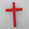 Wooden Pendant / charm，Cross 29x43x2.5mm, Hole:About 1mm, Sold by Group