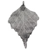 Pendant Zinc Alloy Jewelry Findings Lead-free, Leaf 73x46mm Hole:4mm, Sold by Bag