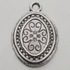 Pendant Zinc Alloy Jewelry Findings Lead-free, 23x16mm Hole:2mm, Sold by Bag