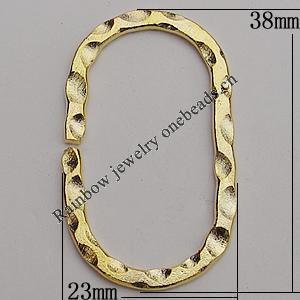 Iron Jumprings, Lead-Free Split, 23x38mm, Sold by Bag