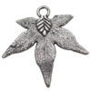 Pendant Zinc Alloy Jewelry Findings Lead-free, Leaf 31x31mm Hole:3mm, Sold by Bag
