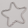 Iron Jumprings, Lead-Free Split, Star 36mm, Sold by Bag