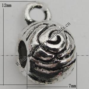 Connector Zinc Alloy Jewelry Findings Lead-free, 12x7mm Hole:3.5mm,2mm, Sold by KG