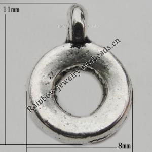 Connector Zinc Alloy Jewelry Findings Lead-free, 11x8x3.5mm Hole:1mm, Sold by KG