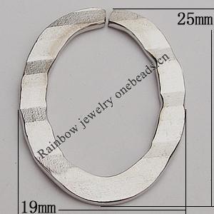 Iron Jumprings, Lead-Free Split, Oval 19x25mm, Sold by Bag