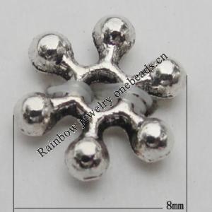 Bead Zinc Alloy Jewelry Findings Lead-free, 8mm Hole:1mm, Sold by Bag