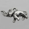 Pendant Zinc Alloy Jewelry Findings Lead-free, Elephant 25x14mm Hole:2mm, Sold by Bag